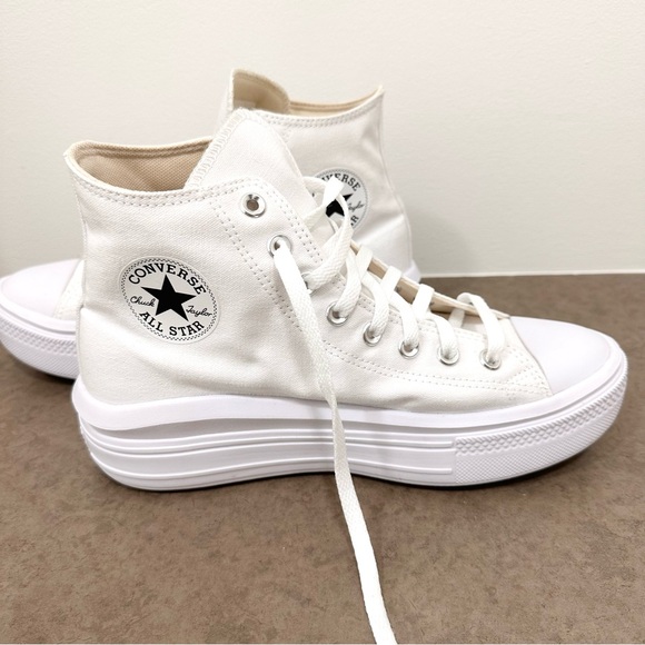 Converse Chuck Taylor All Star Move High Top Sneaker White Platform Woman’s 10 - Picture 9 of 14